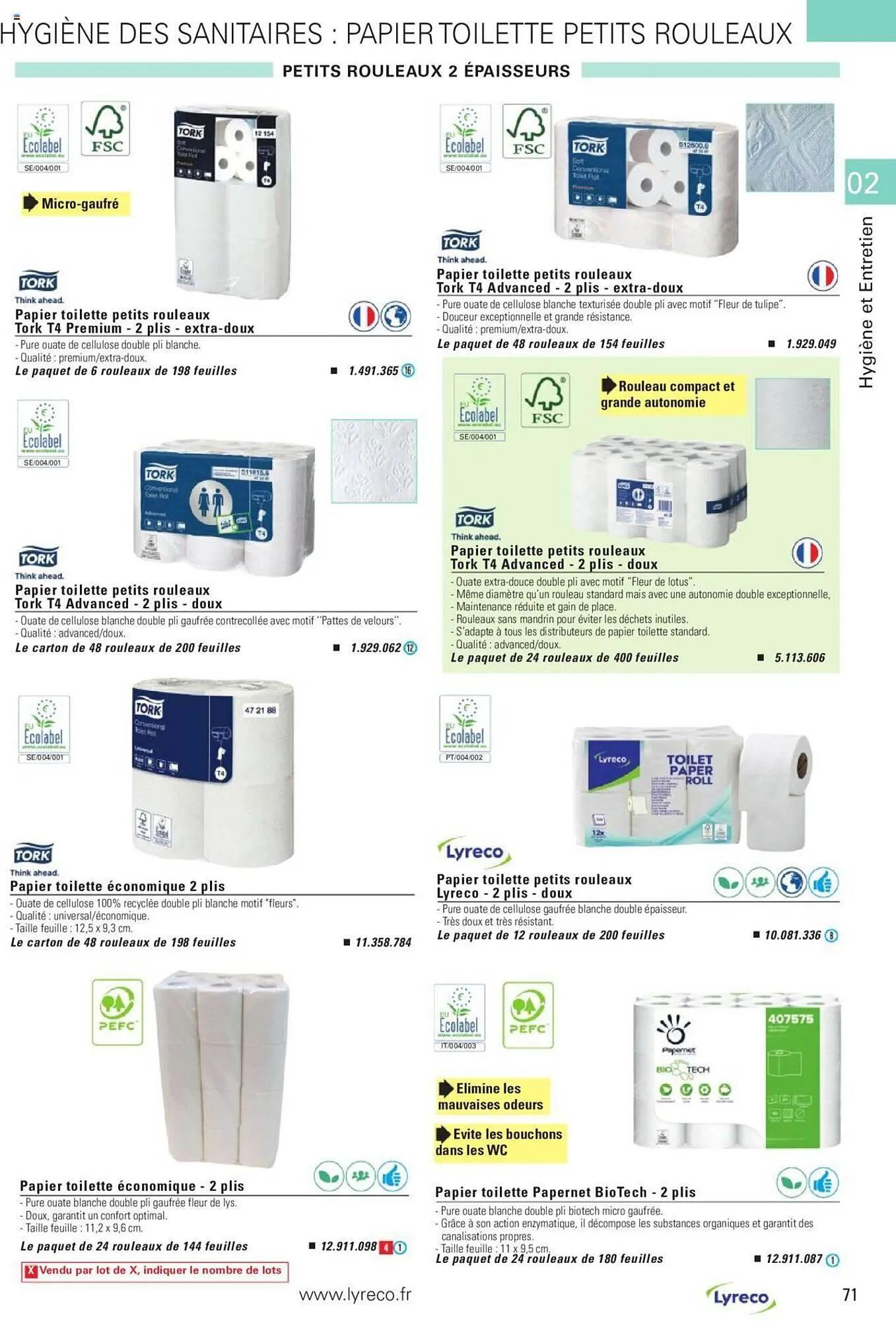 Catalogue Lyreco du 15 mai au 31 décembre 2023 - Catalogue page 71