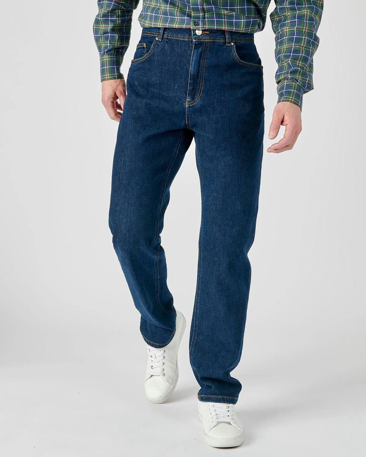 Pantalon denim 5 poches coupe droite