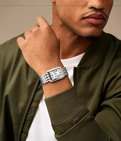 Montre Carraway à trois aiguilles, en acier inoxydable