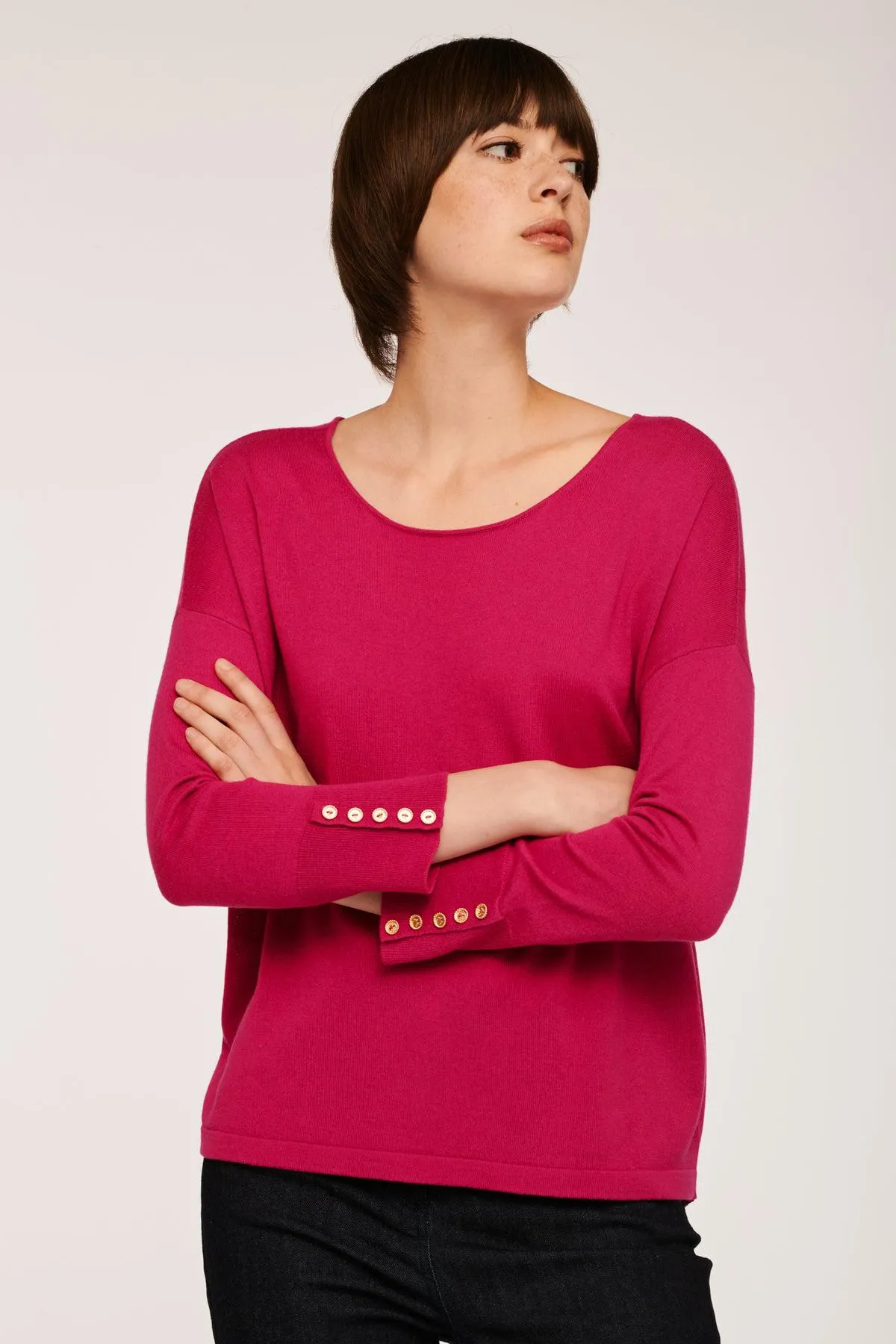 Pull col rond soie et cachemire