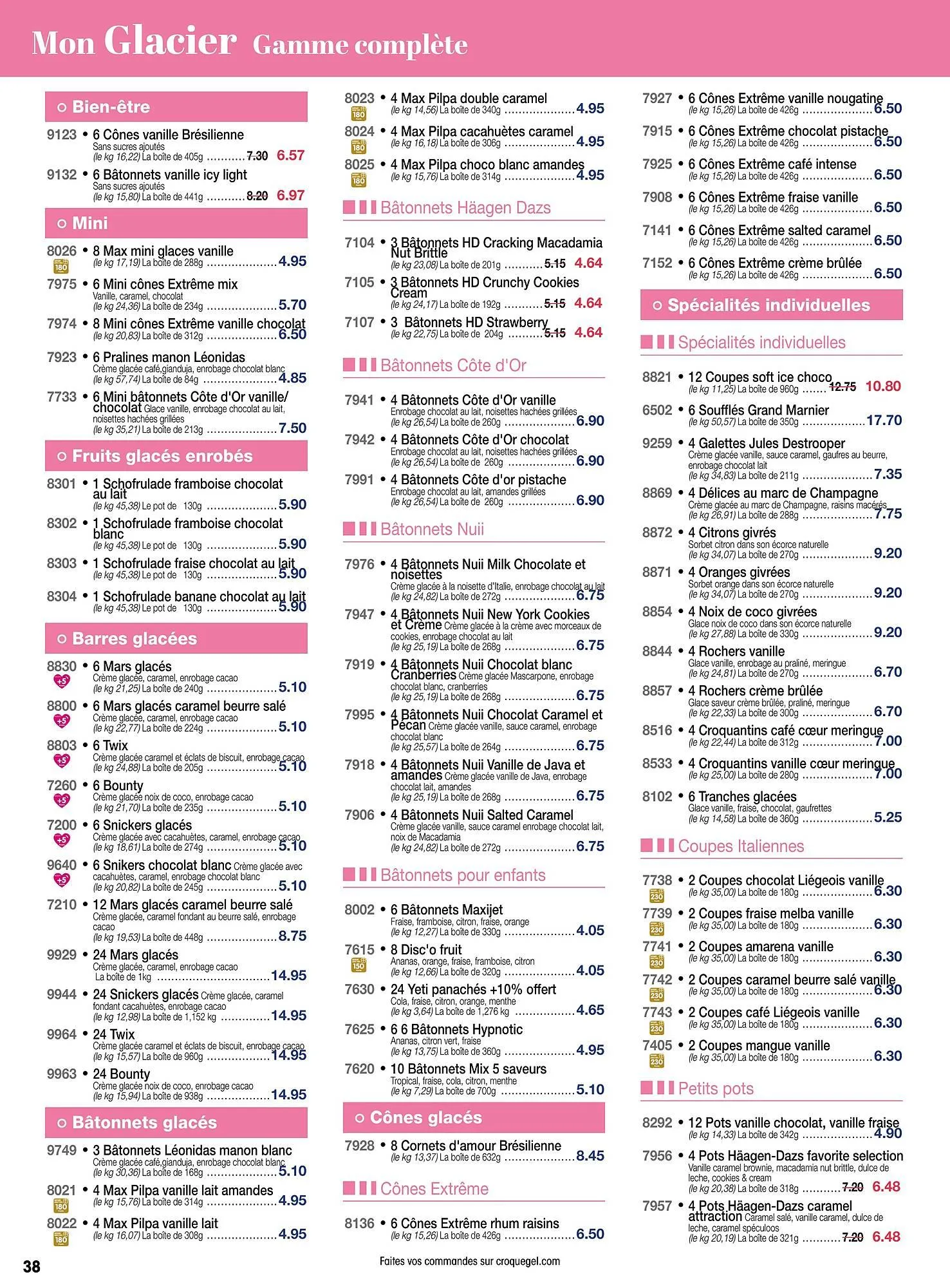 Catalogue Croque Gel du 3 avril au 3 mai 2026 - Catalogue page 38