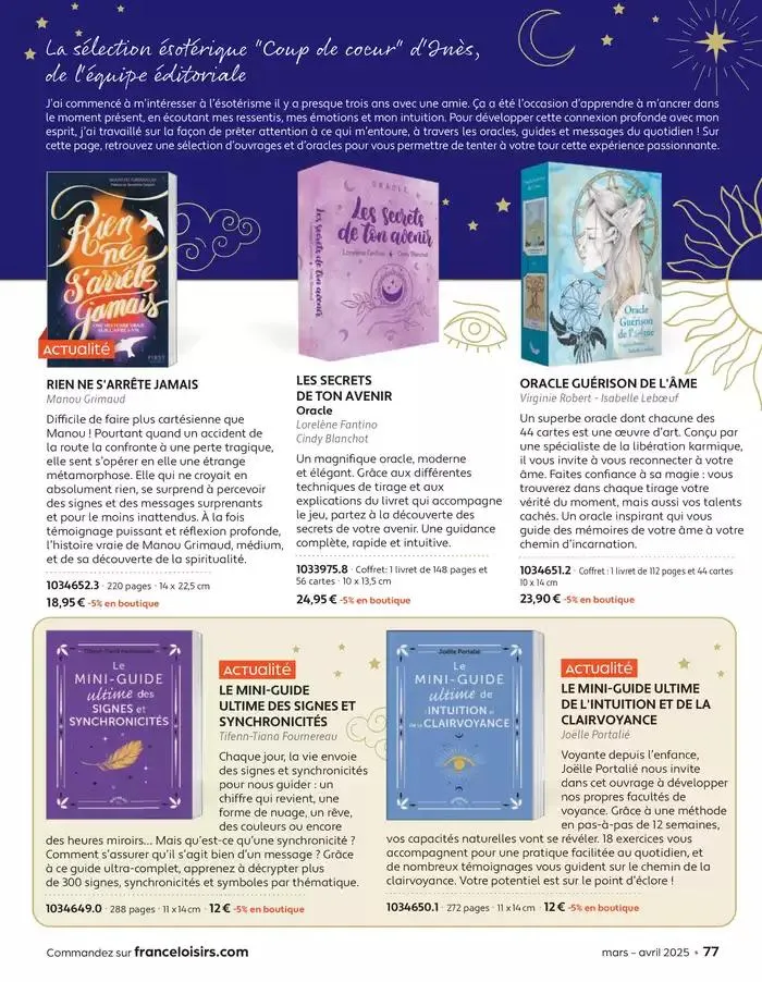 Mars - Avril 2025 du 4 mars au 30 avril 2025 - Catalogue page 77