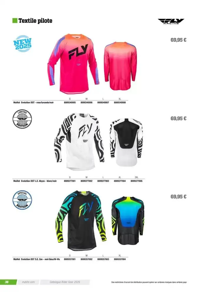 FLY RACING 2025 du 20 novembre au 31 août 2025 - Catalogue page 38
