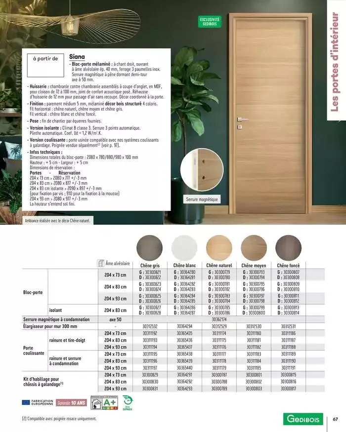 Aménagents Intérieurs 2025 du 1 janvier au 31 décembre 2025 - Catalogue page 67