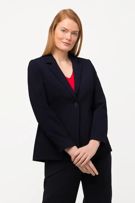 Blazer, point sellier, col à revers, poches passepoilées