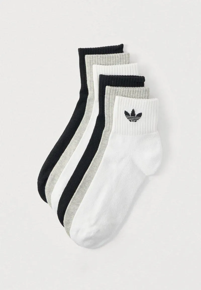 SOCKS UNISEX 6 PACK - Chaussettes - white/medium grey heather/black