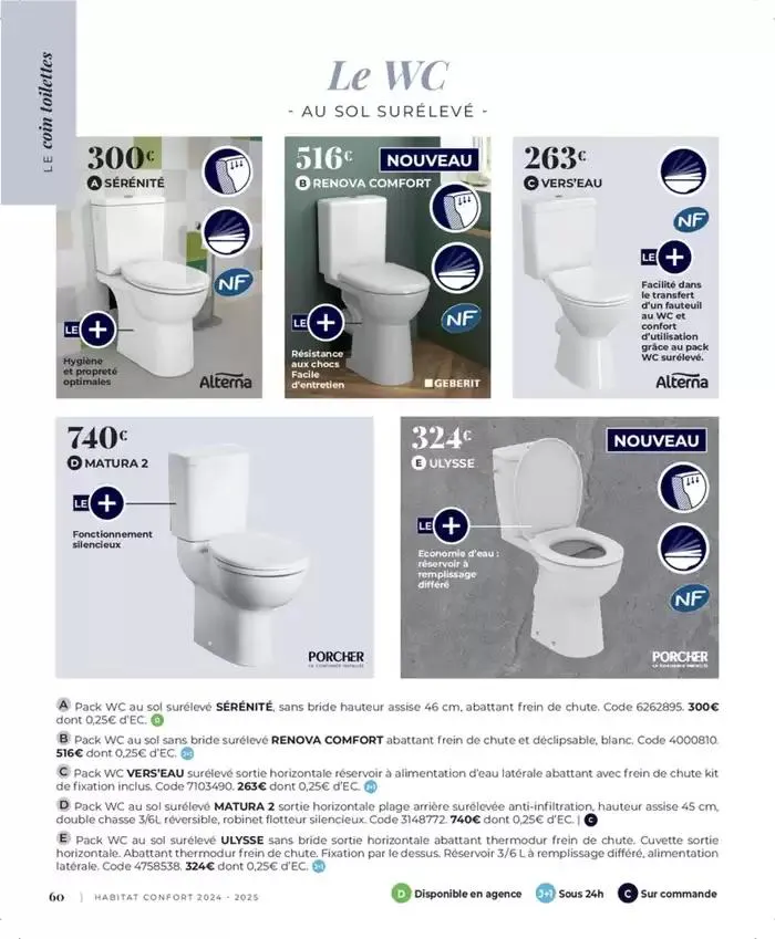 Cedeo Habitat confort du 1 octobre au 31 mai 2025 - Catalogue page 63