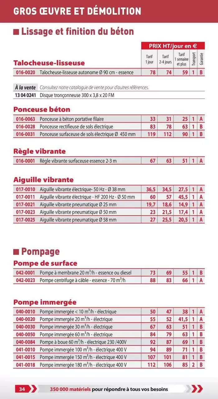Tarifs professionnels du 3 janvier au 31 décembre 2025 - Catalogue page 36