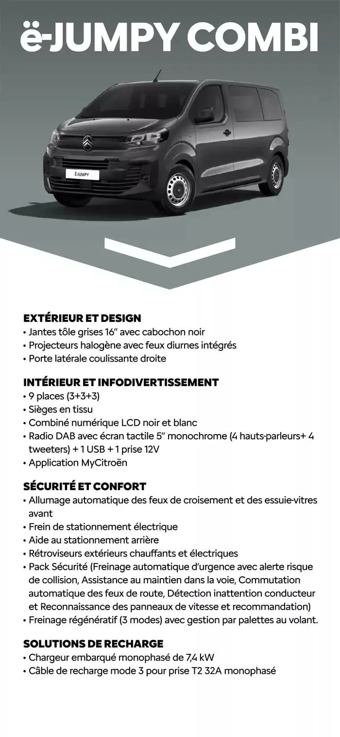 Citroën NOUVEAU Ë-SPACETOURER ÉLECTRIQUE C-BOOK du 15 janvier au 15 janvier 2026 - Catalogue page 12