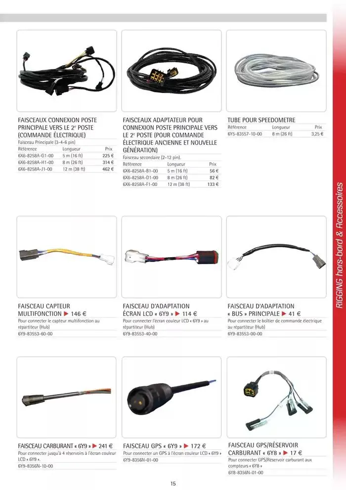 Catalogue Yamaha Marine - Accessoires Marine 2025 du 1 mars au 31 mars 2025 - Catalogue page 15