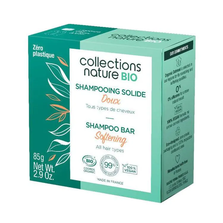 Shampooing solide doux pour tous types de cheveux Collections Nature Bio