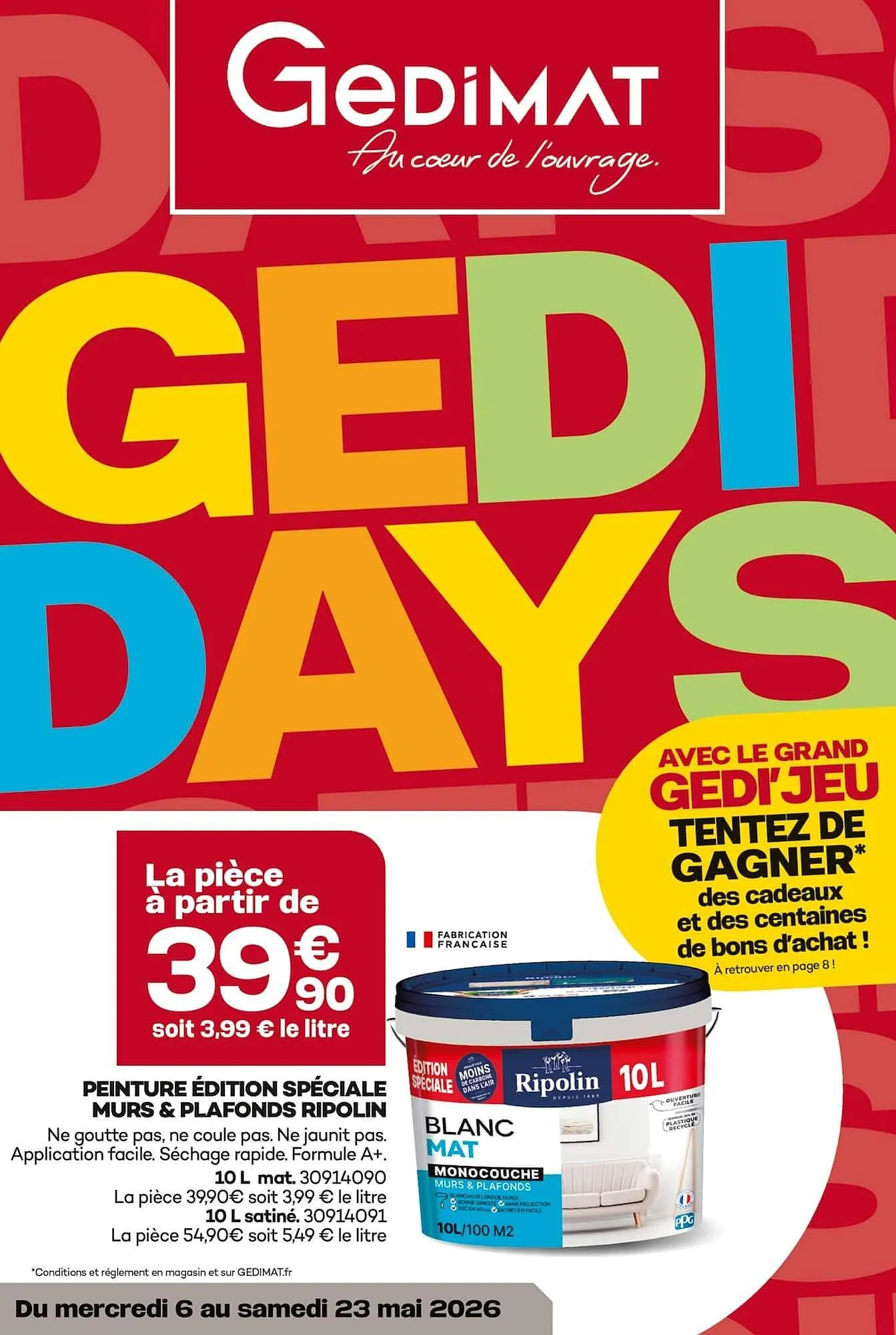 Catalogue Gedimat du 6 mai au 23 mai 2026 - Catalogue page 1