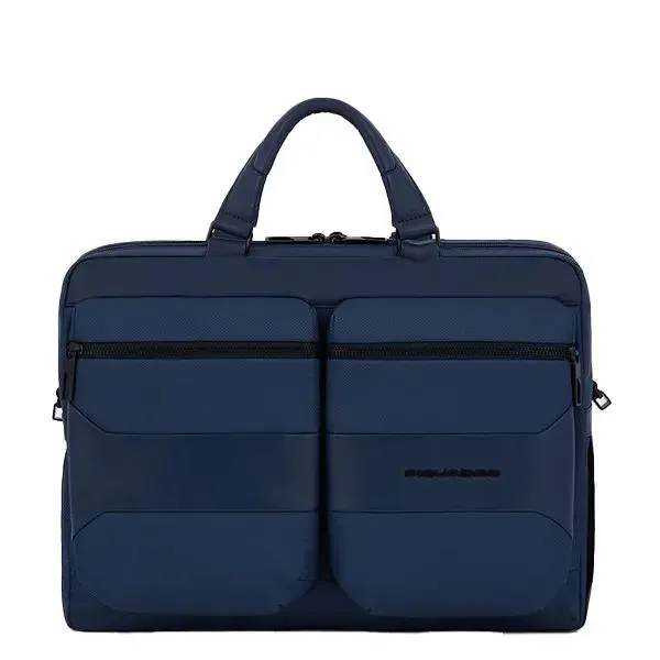 Piquadro - Porte-document convertible sac à dos Gio 15"6 - Bleu
