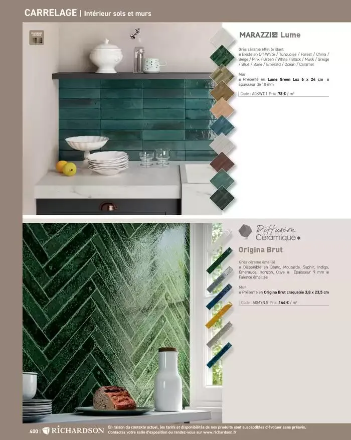SALLE DE DE BAINS ET CARRELAGE 2025 du 11 avril au 31 décembre 2025 - Catalogue page 402