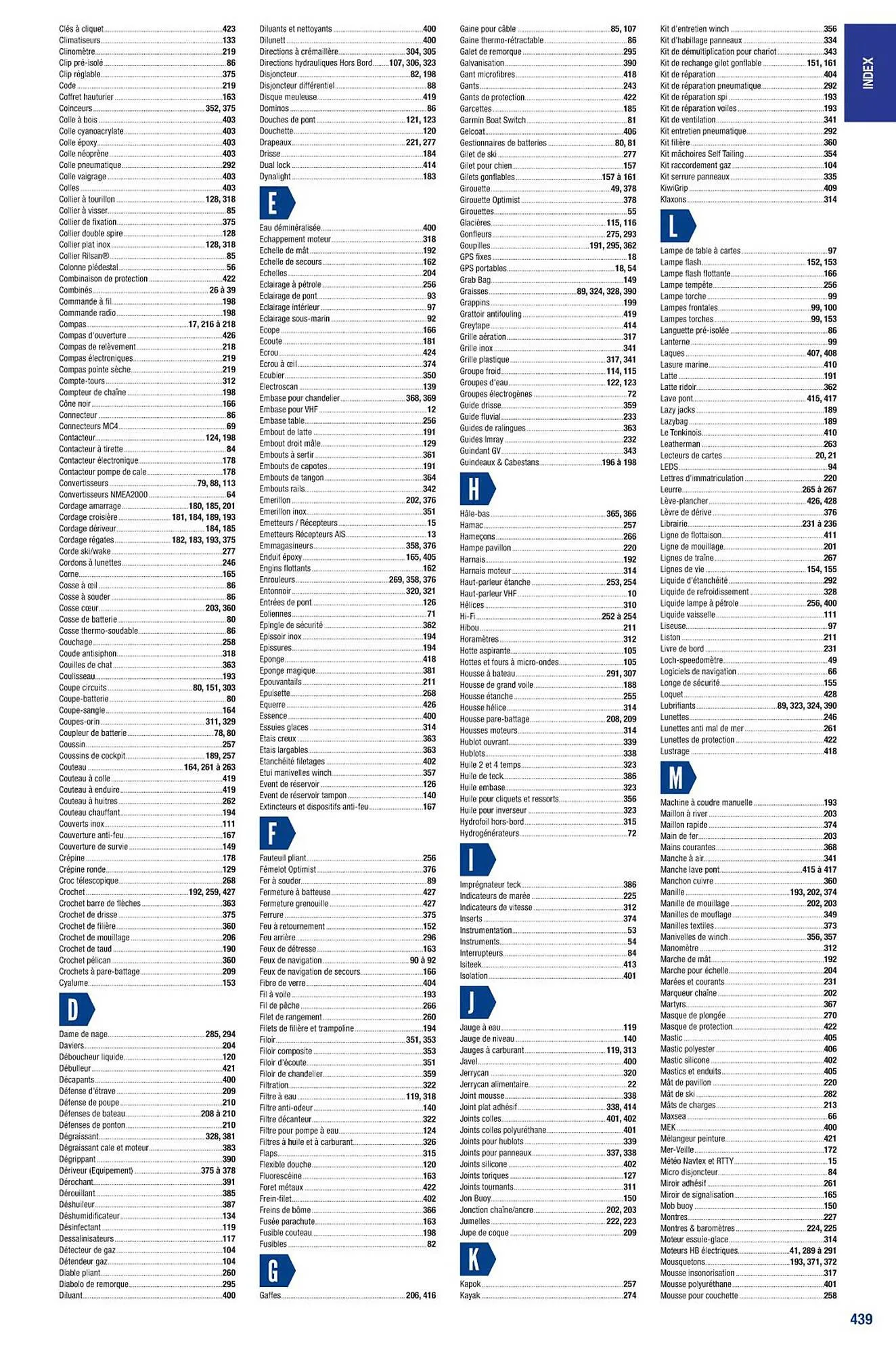 Catalogue Accastillage Diffusion du 1 mars au 31 décembre 2023 - Catalogue page 441