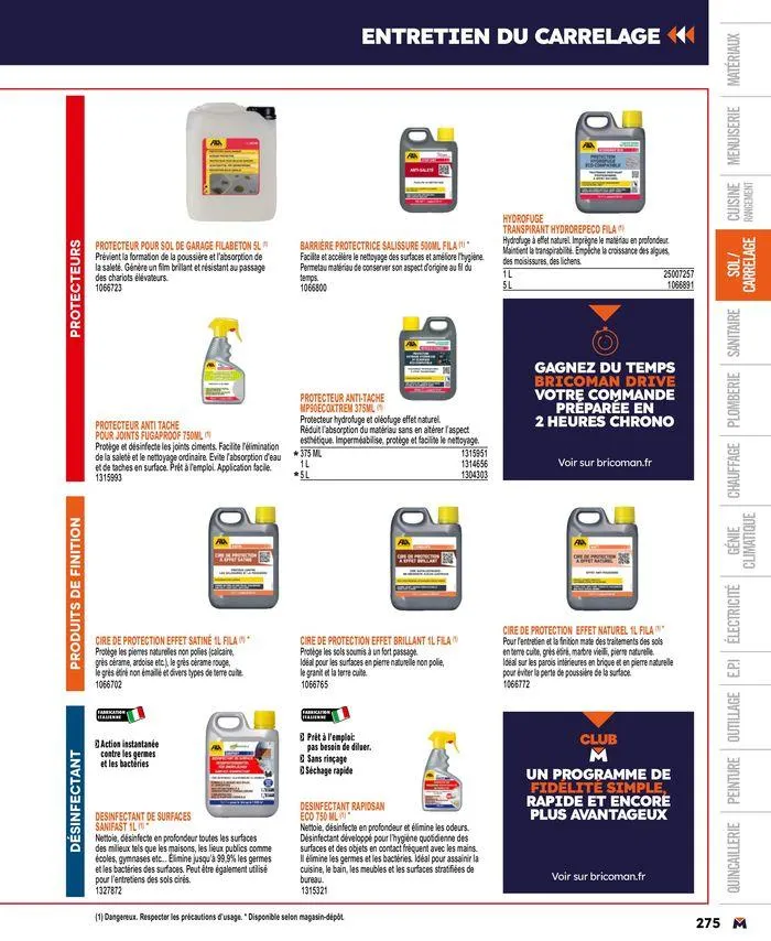 Guide produits 2024 du 15 mars au 31 décembre 2024 - Catalogue page 275