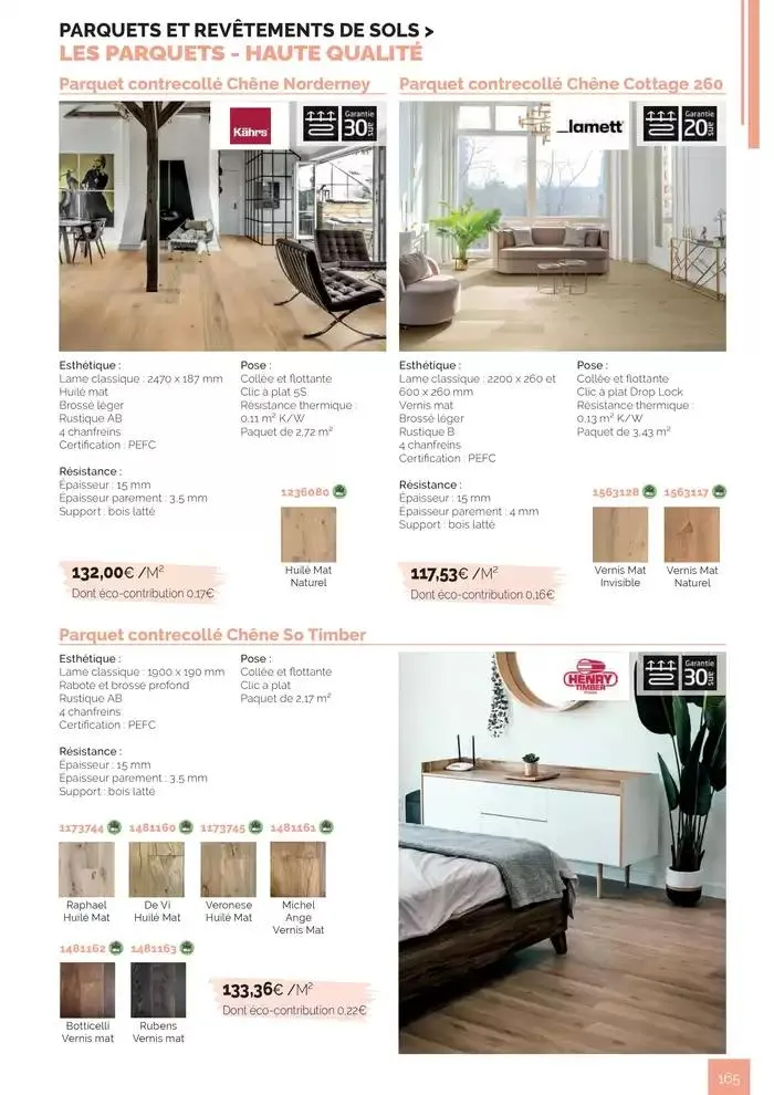 BOIS PANNEAUX 2025 2026 du 30 avril au 31 décembre 2026 - Catalogue page 165