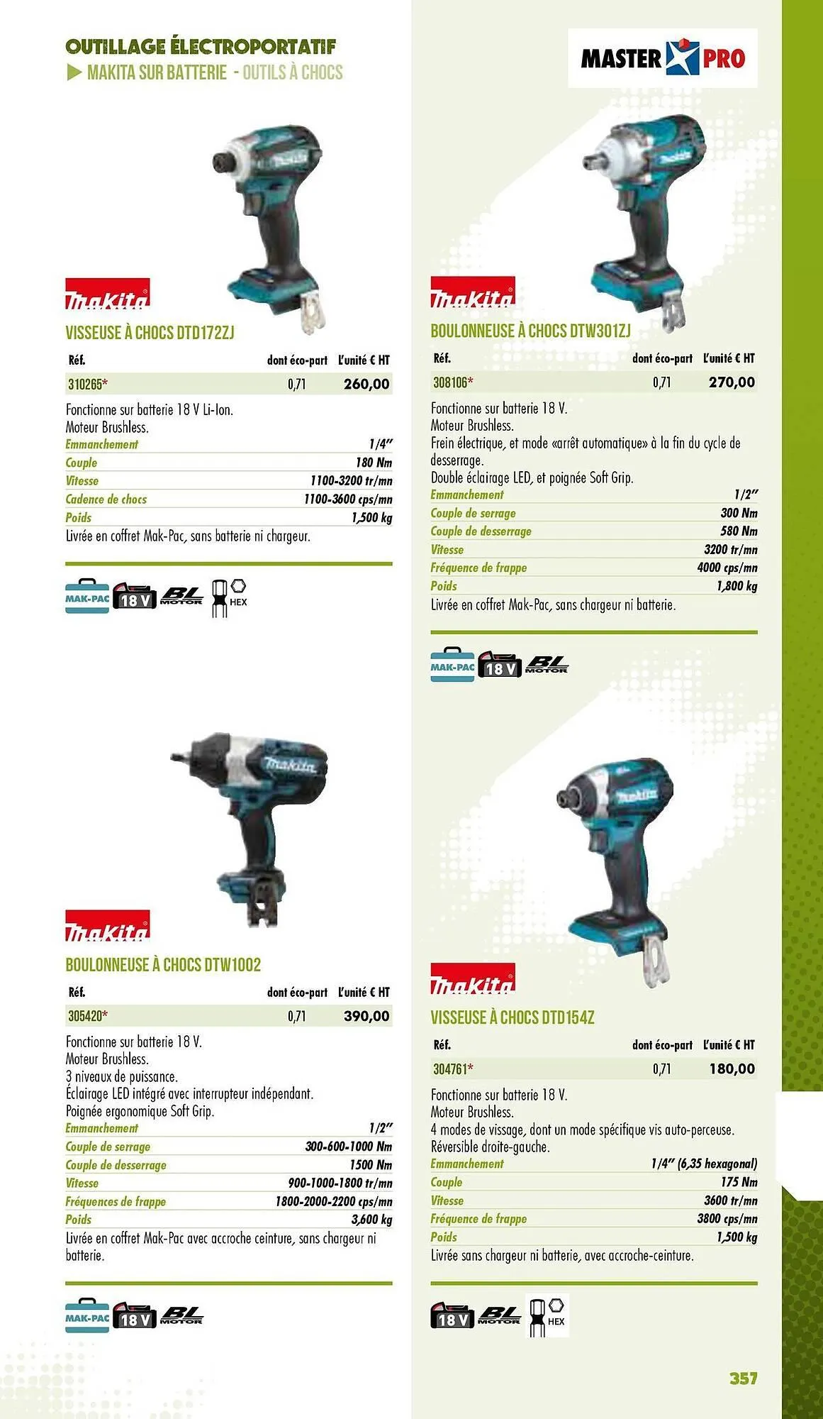 Catalogue Master Pro du 3 janvier au 31 décembre 2025 - Catalogue page 359