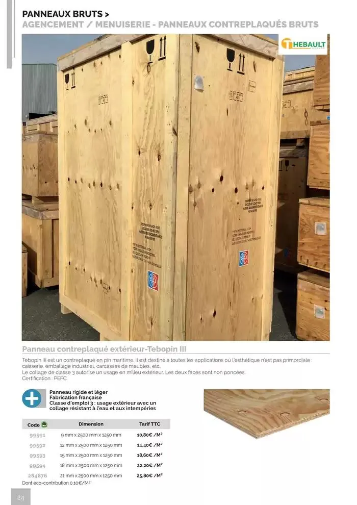 BOIS PANNEAUX 2025 2026 du 30 avril au 31 décembre 2026 - Catalogue page 24