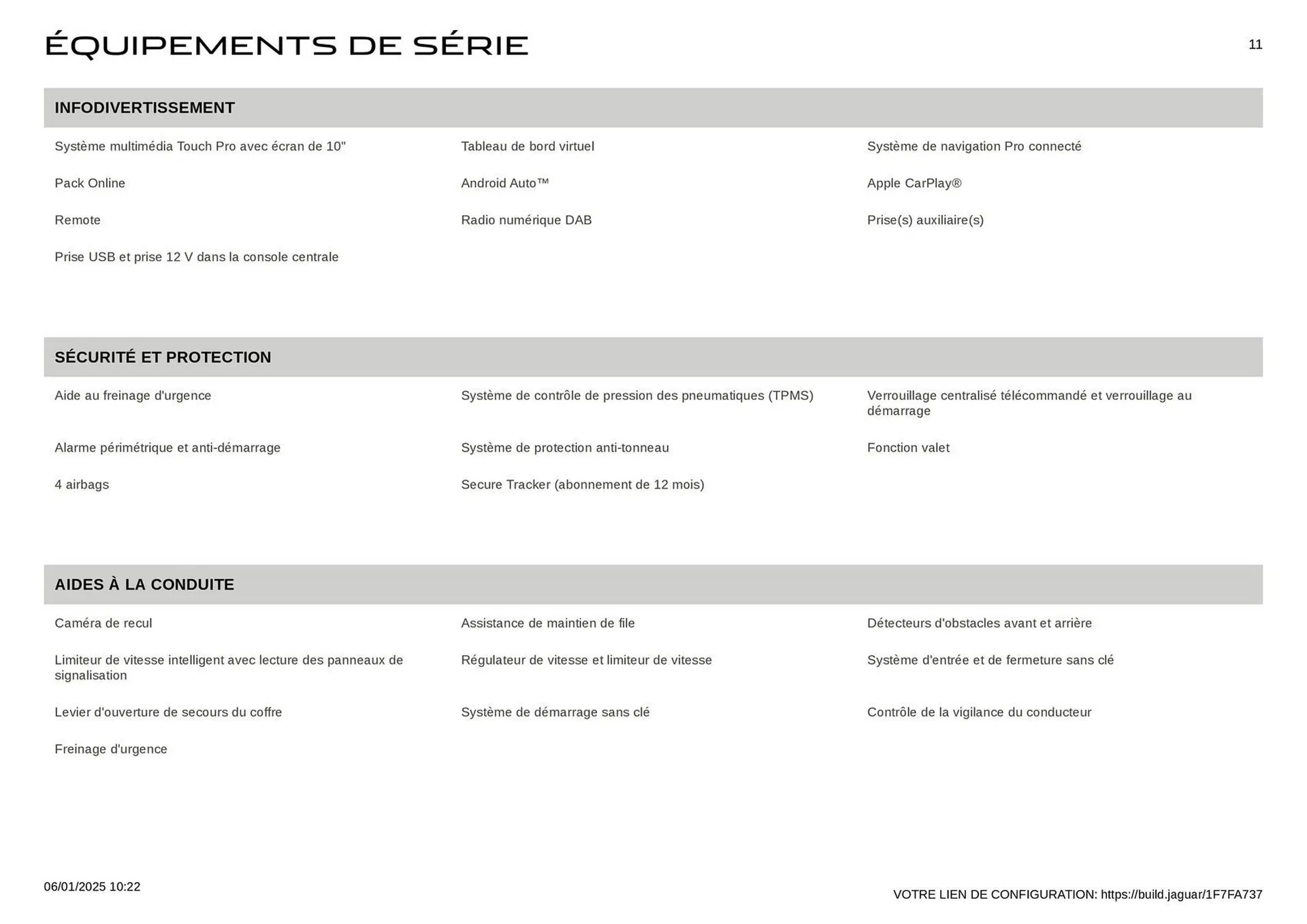 Catalogue Jaguar du 6 janvier au 31 décembre 2025 - Catalogue page 11