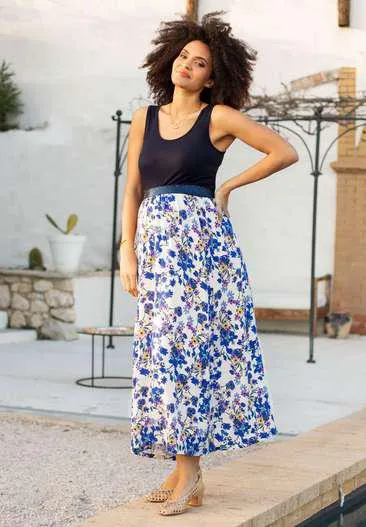 Jupe grossesse longue taille élastiquée