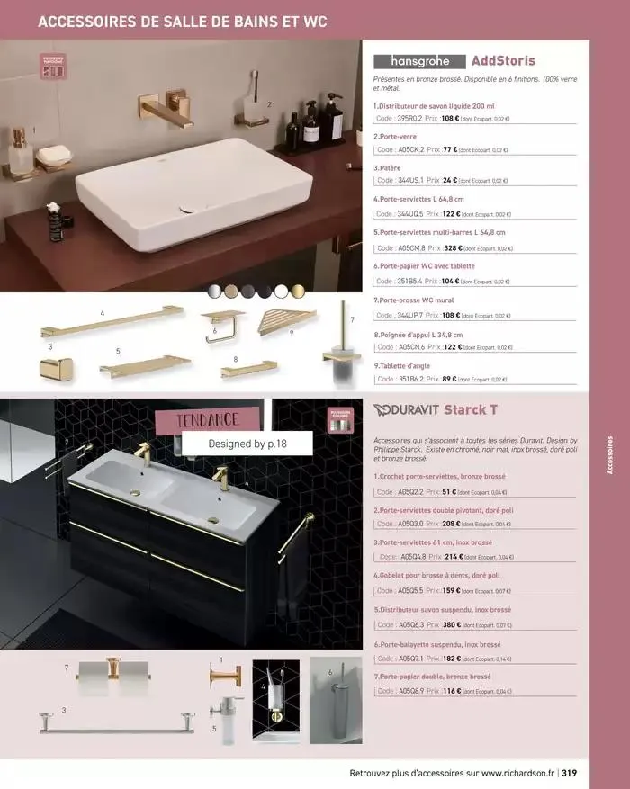 SALLE DE DE BAINS ET CARRELAGE 2025 du 11 avril au 31 décembre 2025 - Catalogue page 321