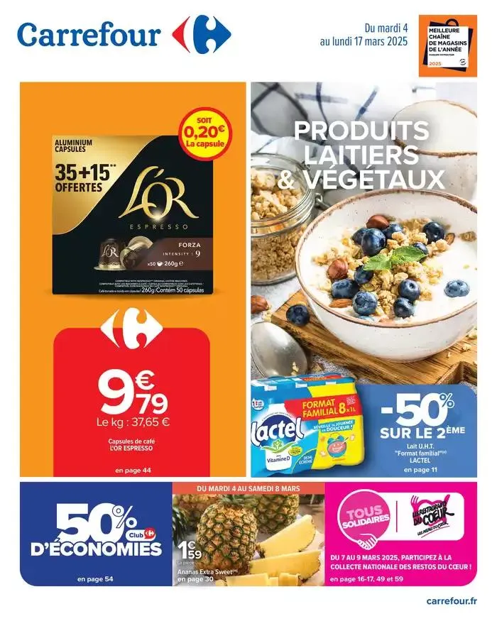 PRODUITS LAITIERS & VÉGÉTAUX du 4 mars au 17 mars 2025 - Catalogue page 1