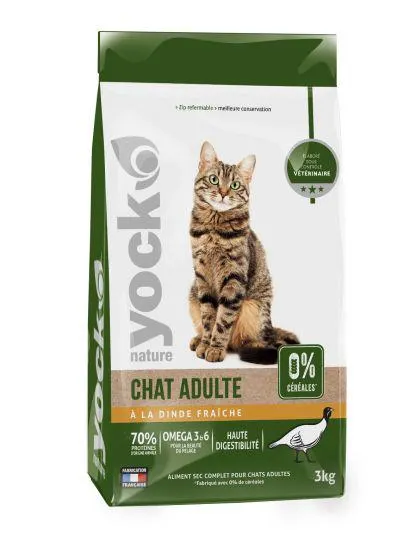 Croquettes sans céréales Chat adulte à la Dinde