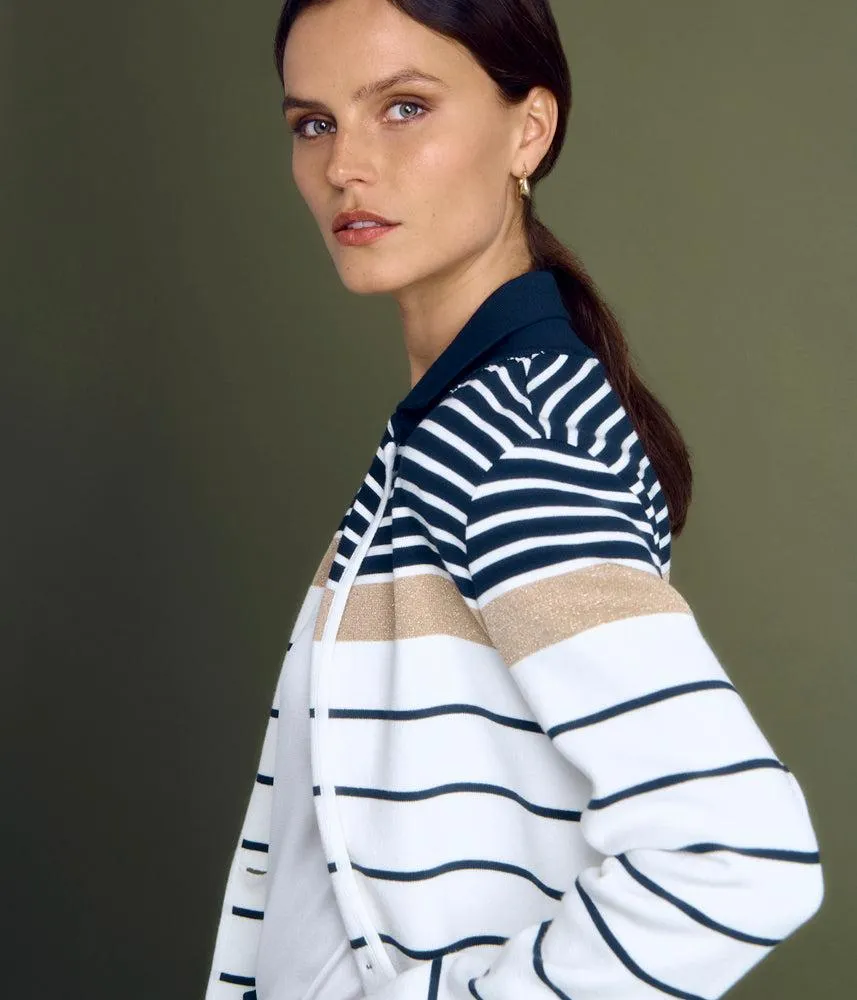 Blazer maille milano à rayures