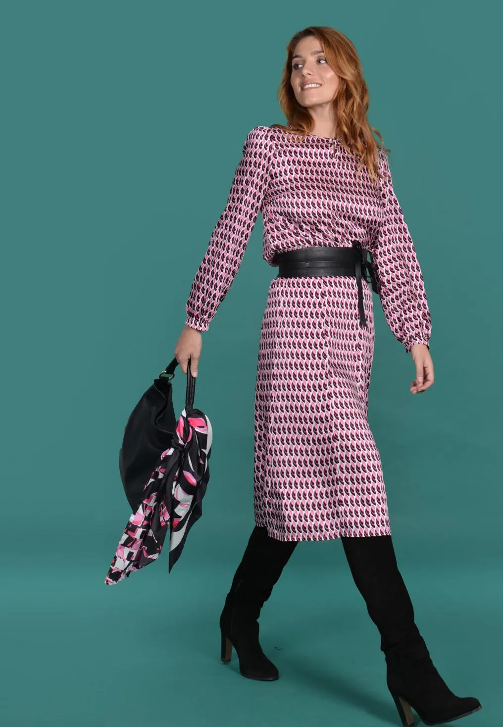 CHAHYNE - JUPE - FRAMBOISE