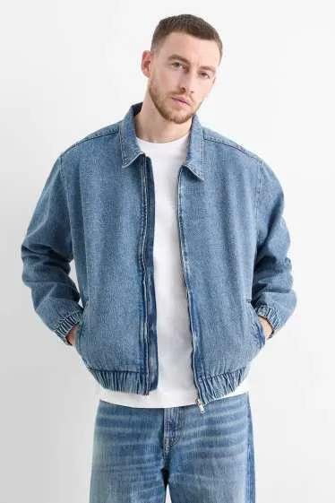 Denim bomber jacket
