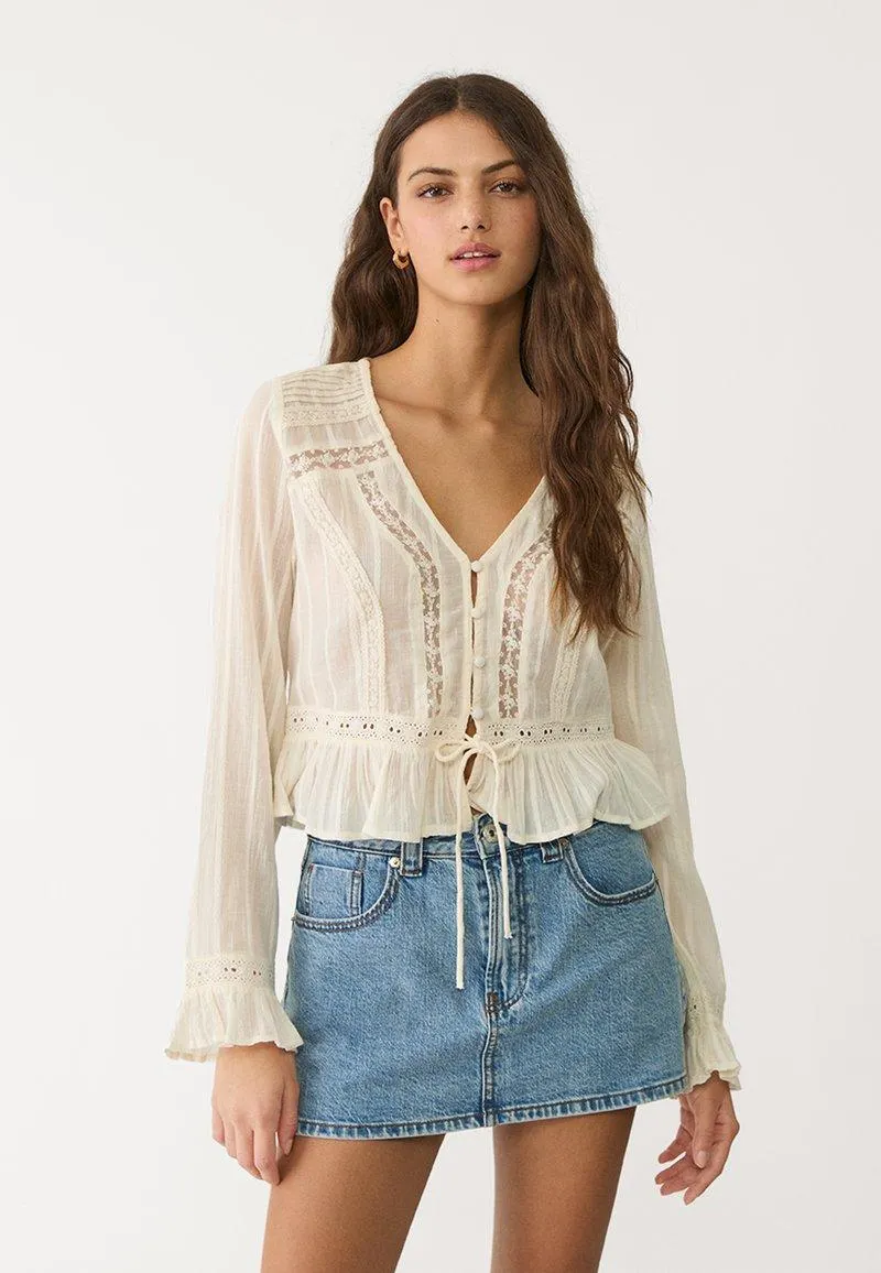 SKORT - Jupe trapèze - light blue