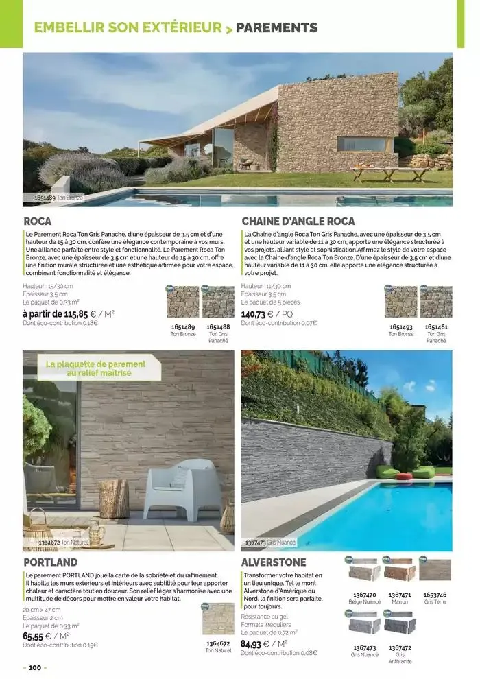 Aménagements Extérieurs 2025 du 30 avril au 31 décembre 2025 - Catalogue page 100