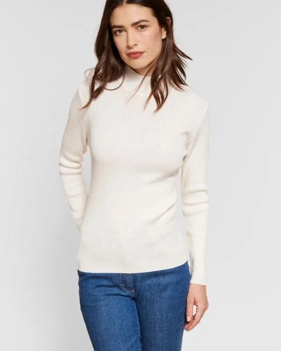 Pull-chaussette col montant 50% laine mérinos