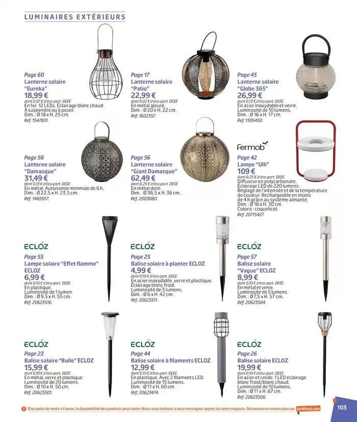 BARBEUC, SIESTE, PÉTANQUE PLACE À LA DÉTENTE du 27 février au 23 juin 2025 - Catalogue page 102