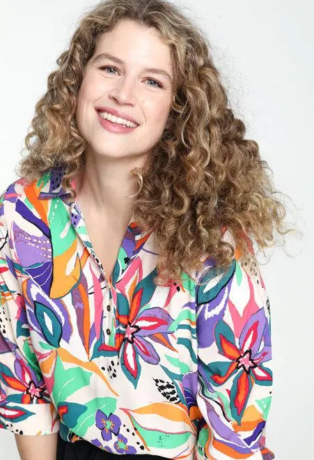 Blouse en viscose imprimé feuillage