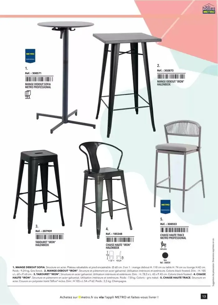 Metro #Terrasse édition 2025 du 30 janvier au 1 juillet 2025 - Catalogue page 13