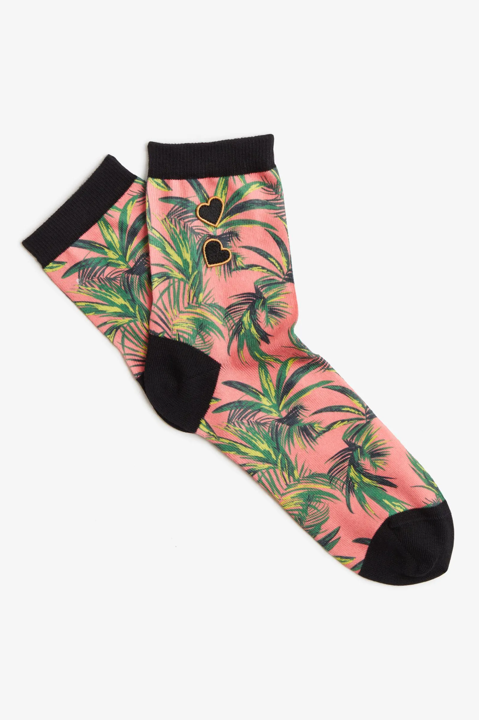 Chaussettes à imprimé palmiers