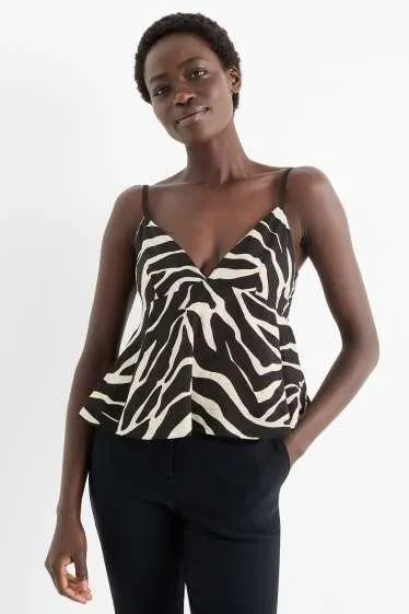 Cropped top - patterned