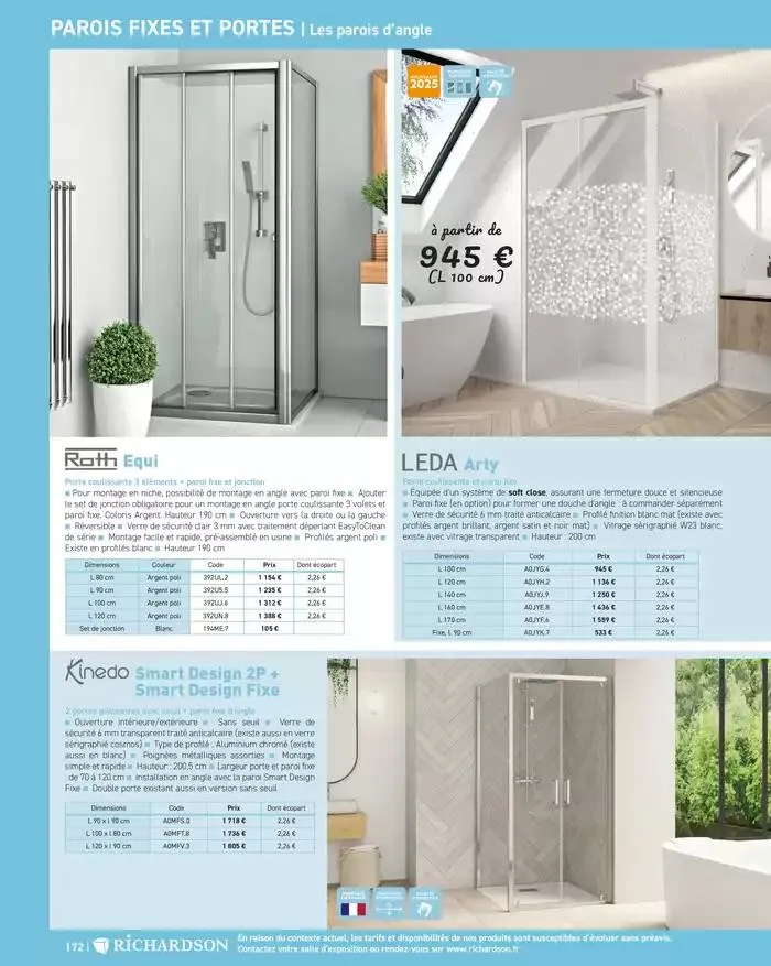 SALLE DE DE BAINS ET CARRELAGE 2025 du 11 avril au 31 décembre 2025 - Catalogue page 174