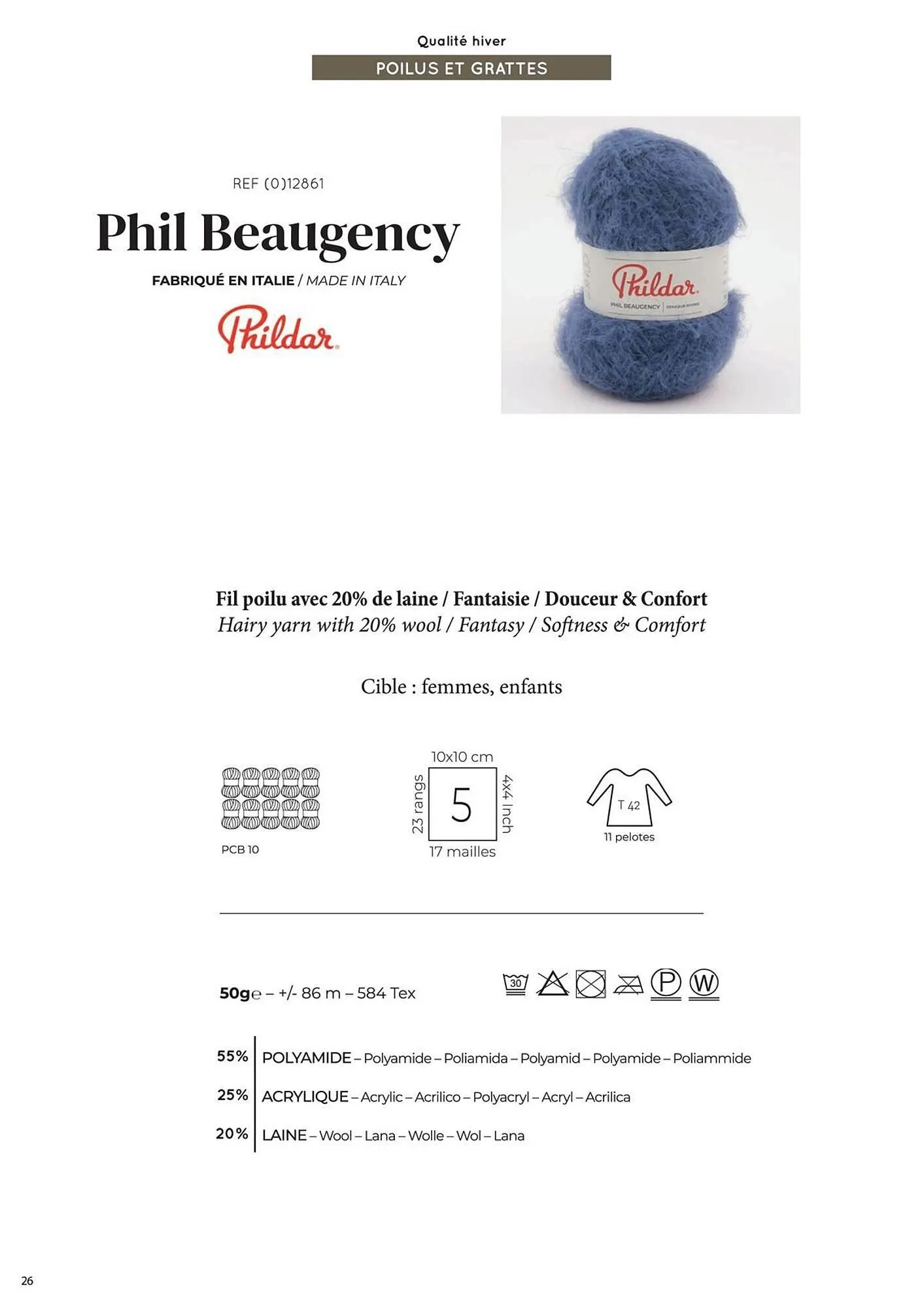 Catalogue Phildar du 10 décembre au 31 août 2025 - Catalogue page 26
