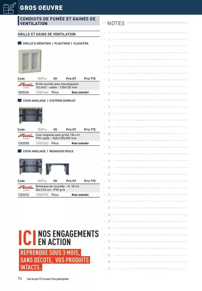 Matériaux 2025 du 1 janvier au 31 décembre 2025 - Catalogue page 70