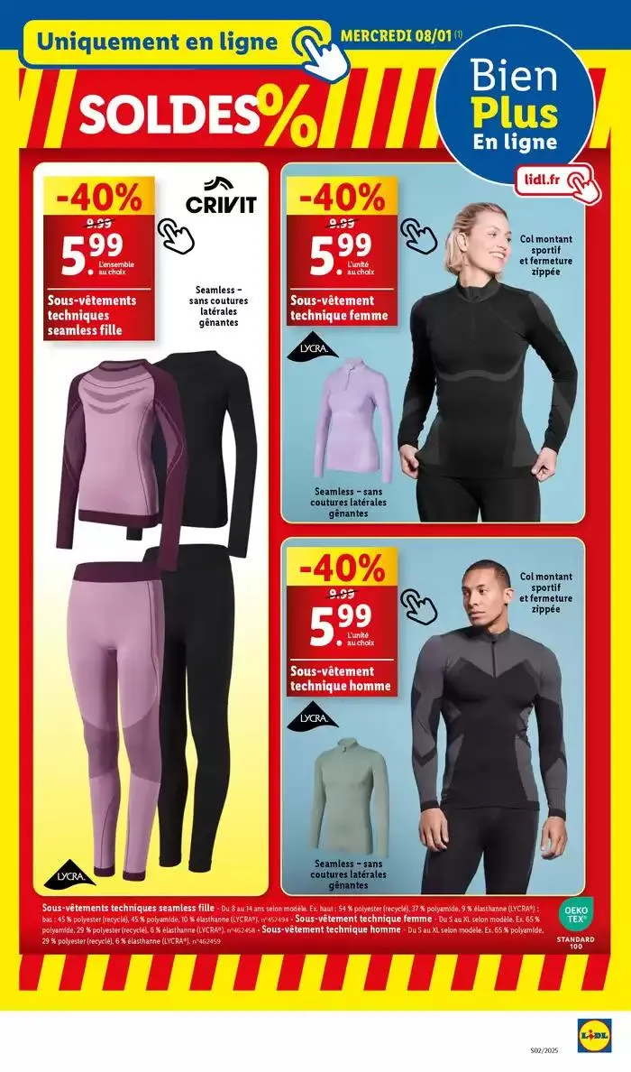 Réveillez le sportif en vous! Atteignez vos objectifs grâce aux affaires de sport Lidl. du 8 janvier au 13 janvier 2025 - Catalogue page 13