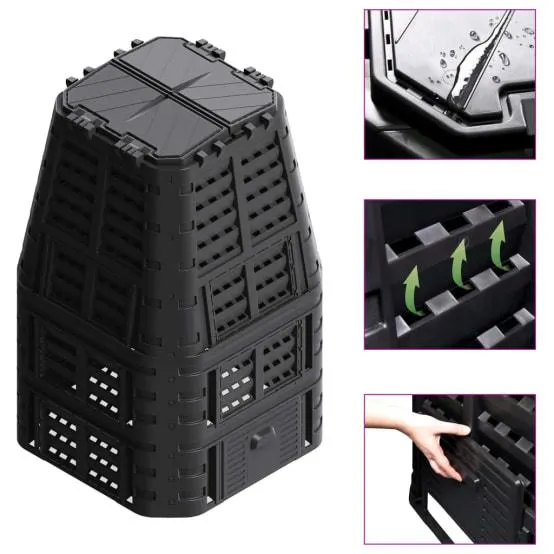 Composteur jardin XXL 1000 L plastique recyclage déchets organiques – ComfortXL Outdoor Living