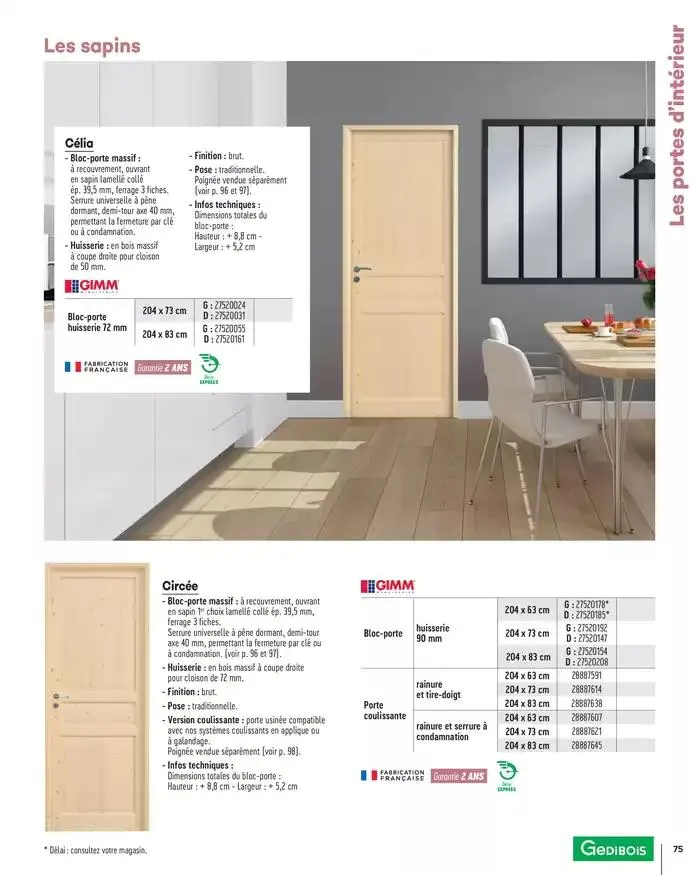 Aménagents Intérieurs 2025 du 1 janvier au 31 décembre 2025 - Catalogue page 75