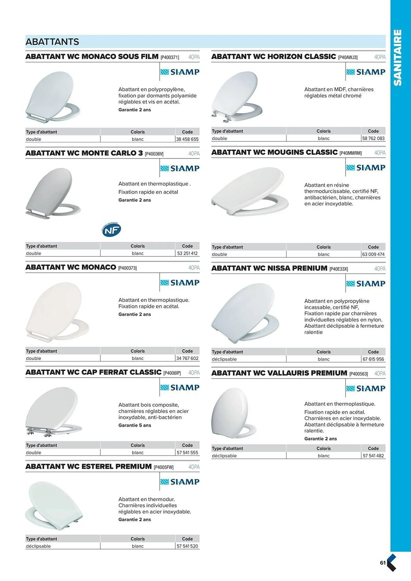 Catalogue Prolians du 2 octobre au 31 décembre 2025 - Catalogue page 61