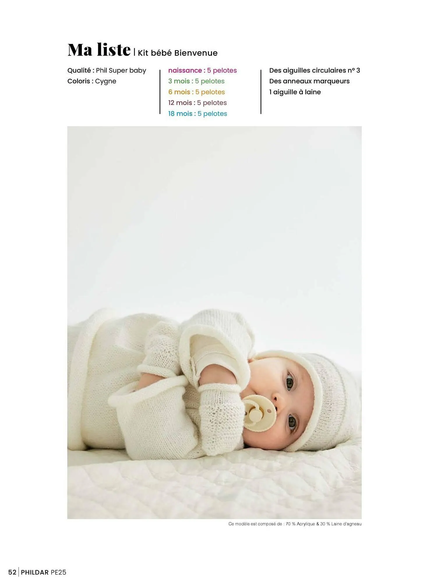 Catalogue Phildar du 15 janvier au 31 août 2025 - Catalogue page 52