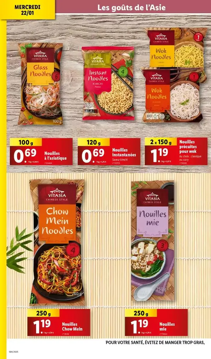 Lidl vous invite à un voyage culinaire en Asie avec leur gamme Vitasia! du 22 janvier au 28 janvier 2025 - Catalogue page 20