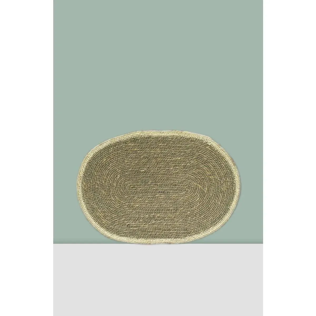 Set de table oblongue gris vert