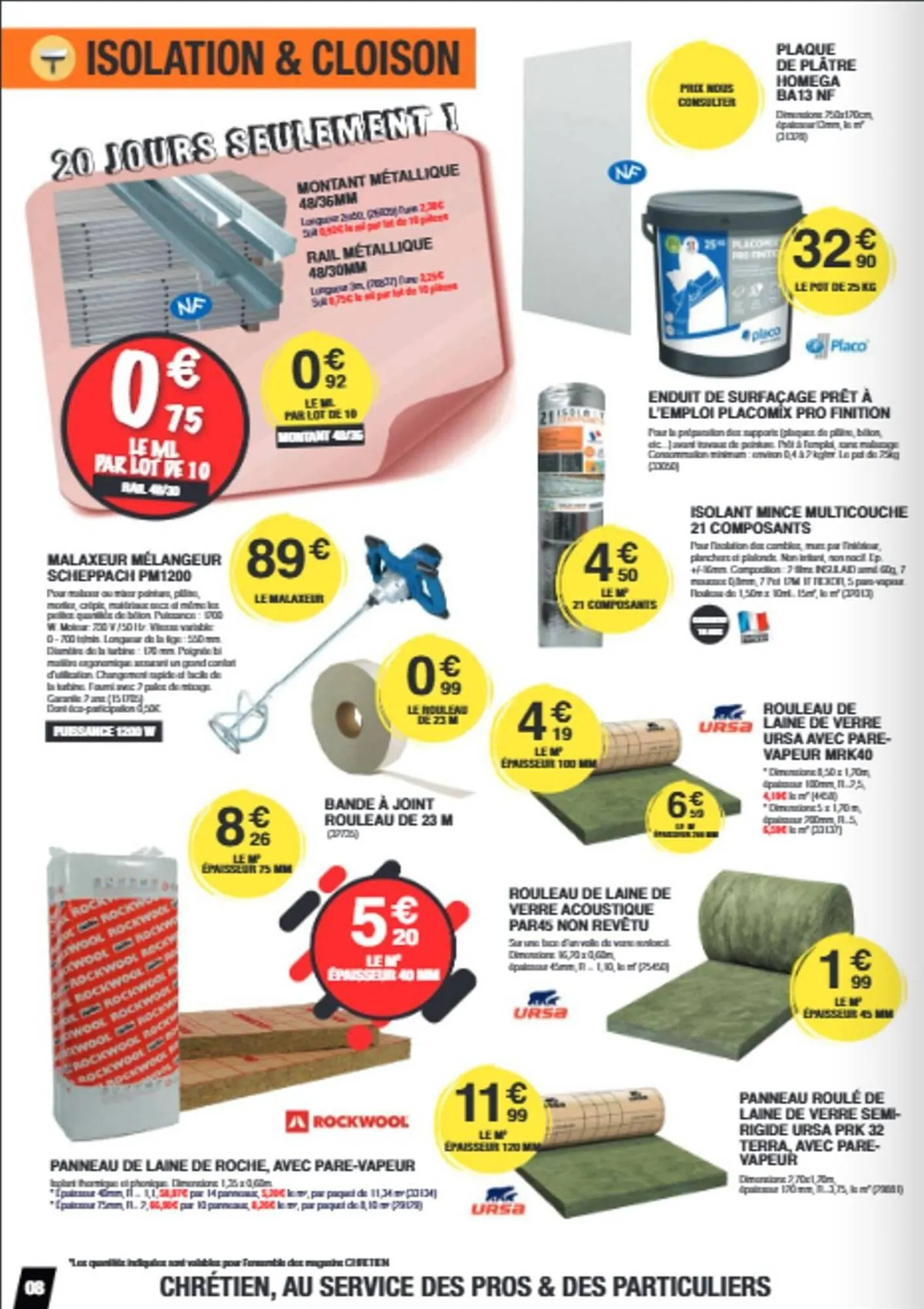 Catalogue Chretien Matériaux du 15 octobre au 10 novembre 2025 - Catalogue page 8